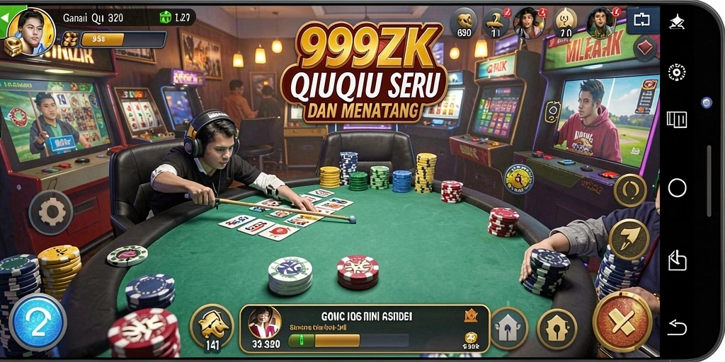 Tampilan gameplay seru QiuQiu di 999ZK.