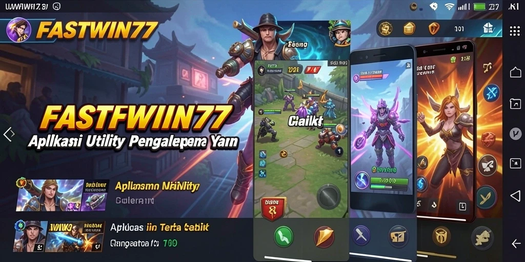 Tampilan utama FASTWIN77 yang menampilkan berbagai fitur utility.