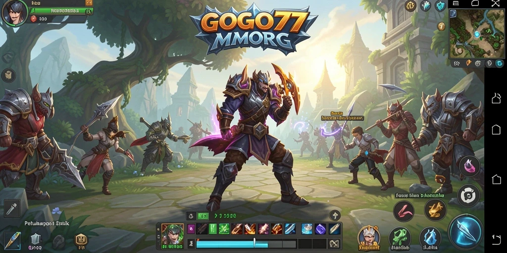 Screenshot gameplay GOGO77 menampilkan aksi seru dalam dunia MMORPG.