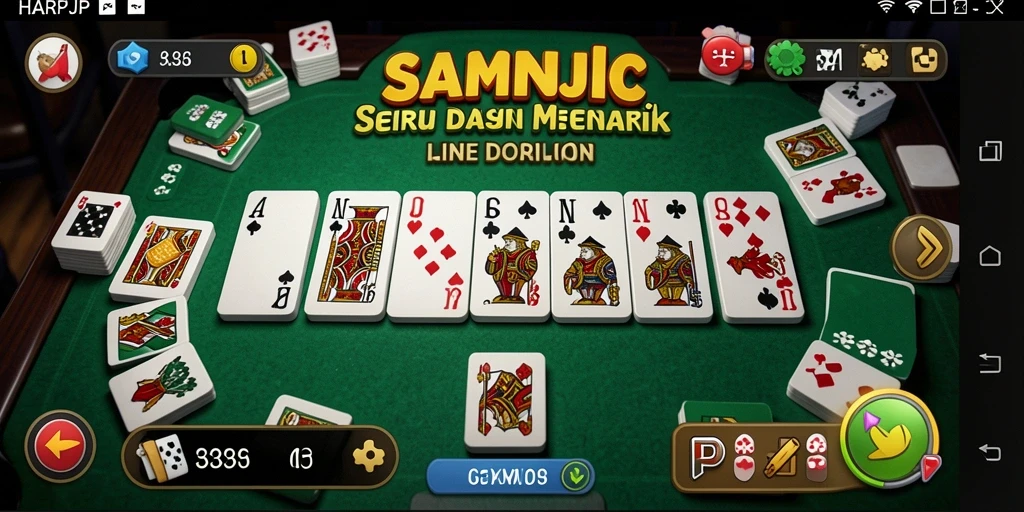Tampilan gameplay seru dari HARAPJP, permainan domino yang menarik.