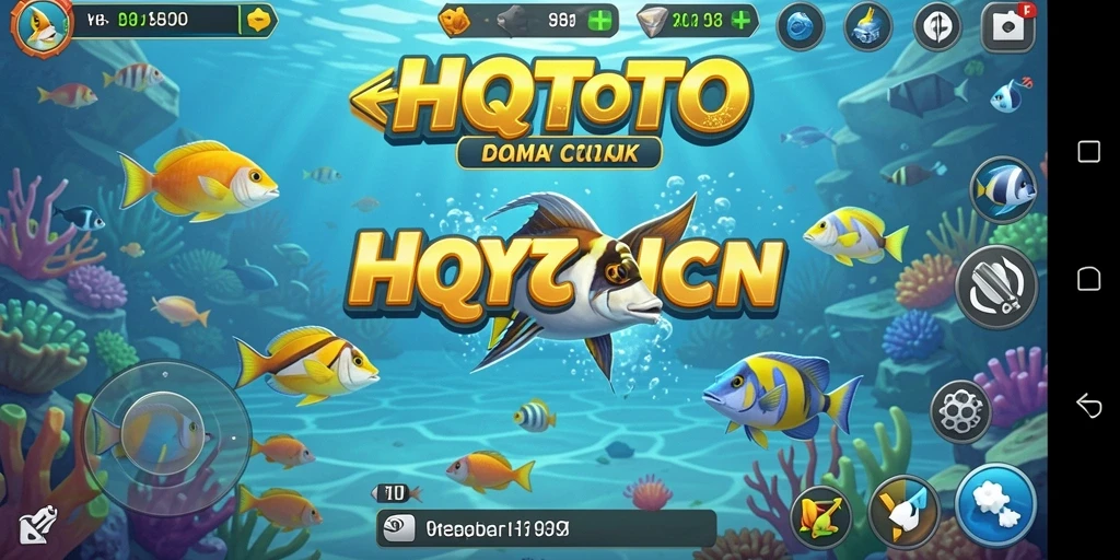 Screenshot gameplay HQTOTO yang menampilkan serunya menembak ikan.