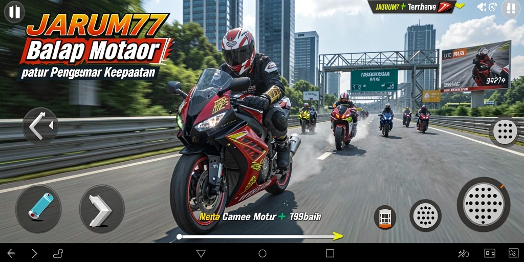 Tampilan menakjubkan dari gameplay balap motor JARUM77