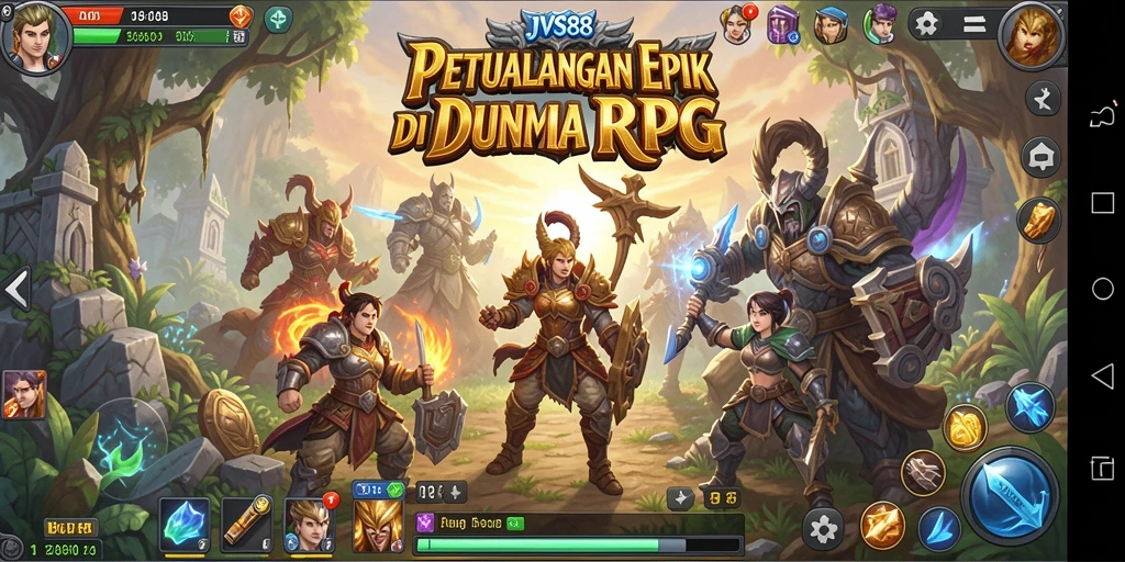 Tampilan gameplay JVS88 yang memukau dengan aksi RPG seru.