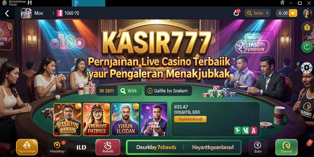 Tampilan gameplay yang mendebarkan di KASIR777 dengan dealer langsung.