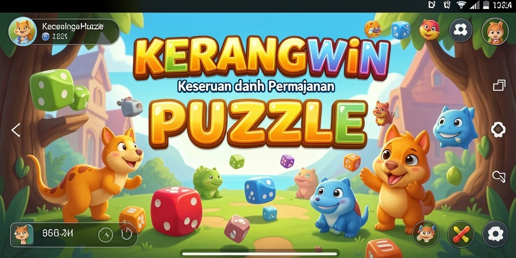 Screenshot gameplay KERANGWIN yang menampilkan tantangan puzzle.
