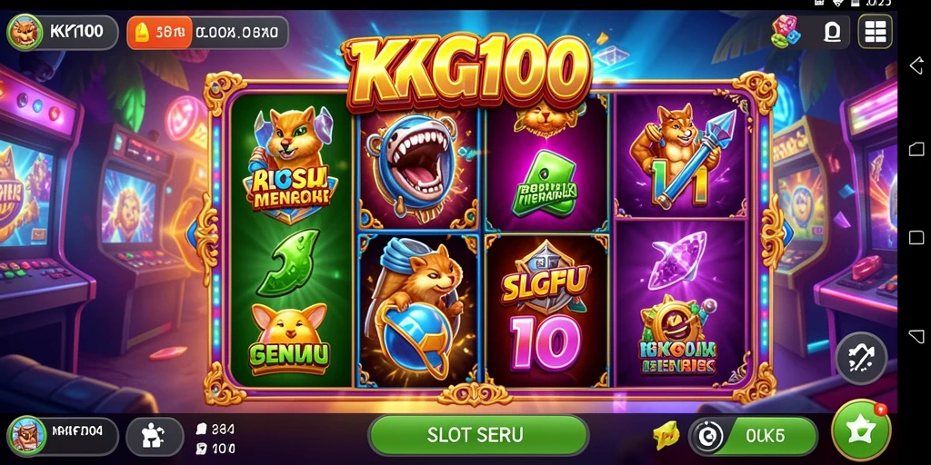 Tampilan gameplay Slot yang mendebarkan dan penuh warna dari KPK100.