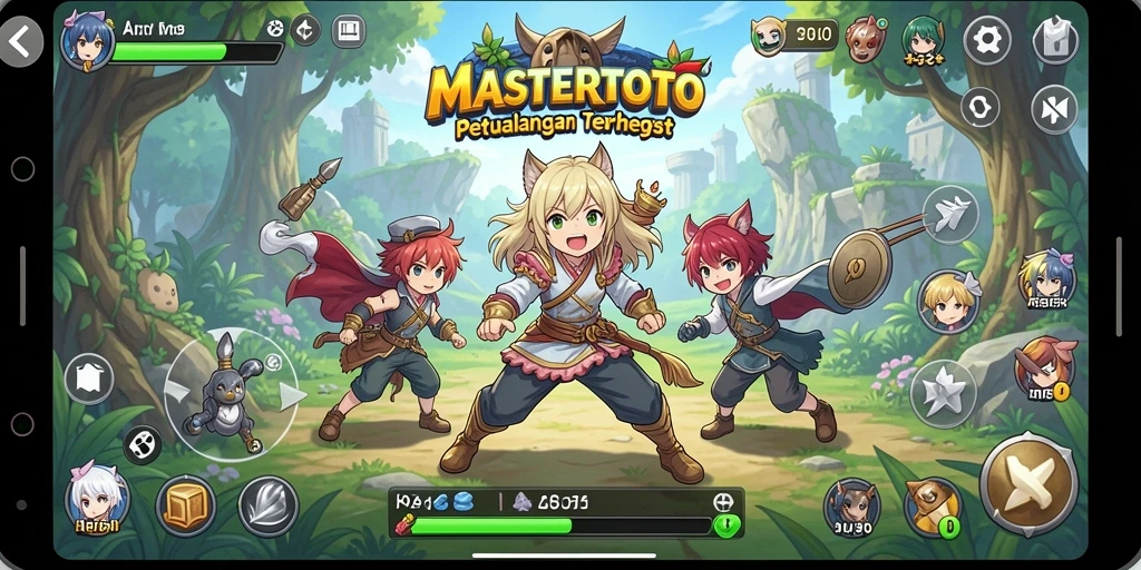 Tampilan gameplay menakjubkan dengan karakter Anime yang hidup.