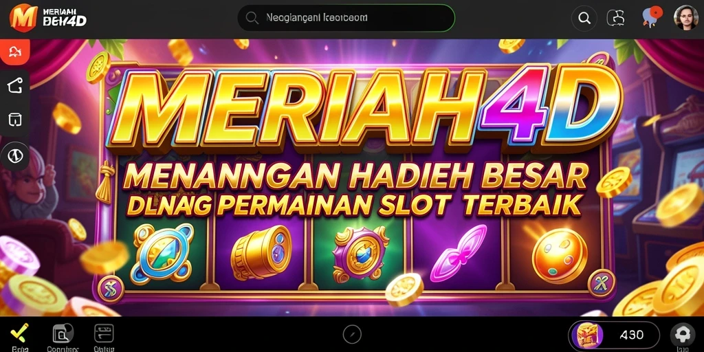 Screenshot dari gameplay Slot MERIAH4D yang penuh warna.