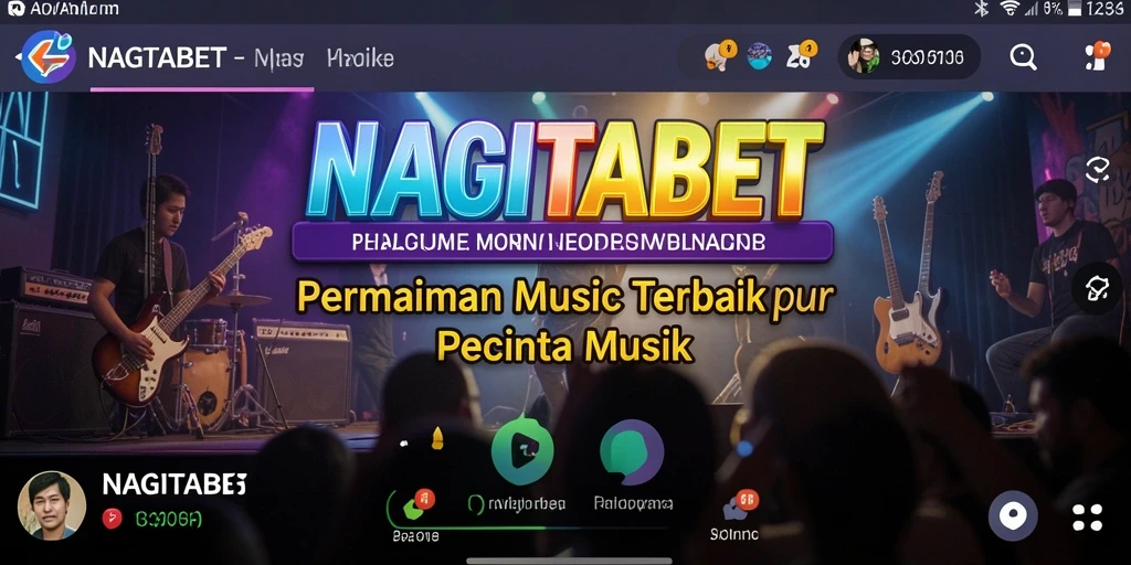Tampilan gameplay NAGITABET dengan berbagai tantangan musik.
