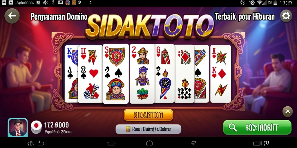 Screenshot utama SIDAKTOTO menampilkan aksi seru permainan Domino.