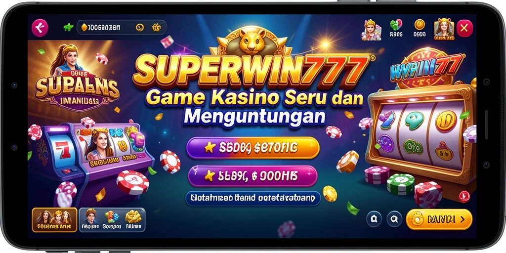 Tampilan seru dari gameplay Kasino SUPERWIN777.