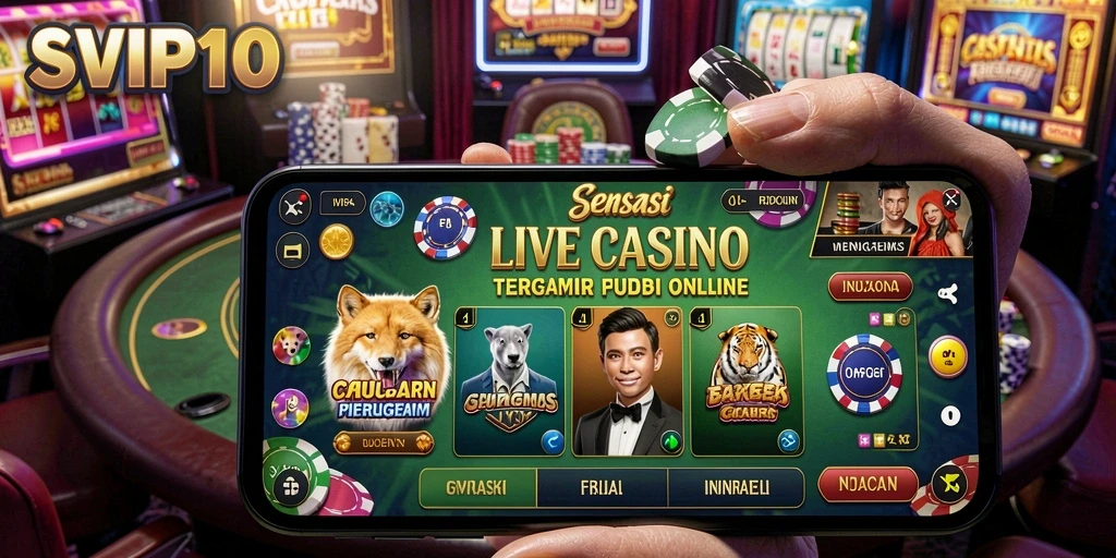 Gameplay Live Casino seru dengan dealer profesional dan interaktif.