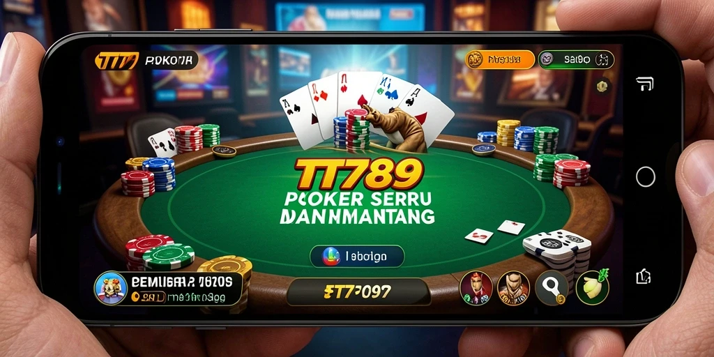 Tampilan gameplay Poker yang mendebarkan di TT789.
