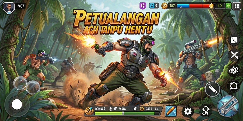 Gameplay V07 yang mendebarkan dalam aksi penuh energi.